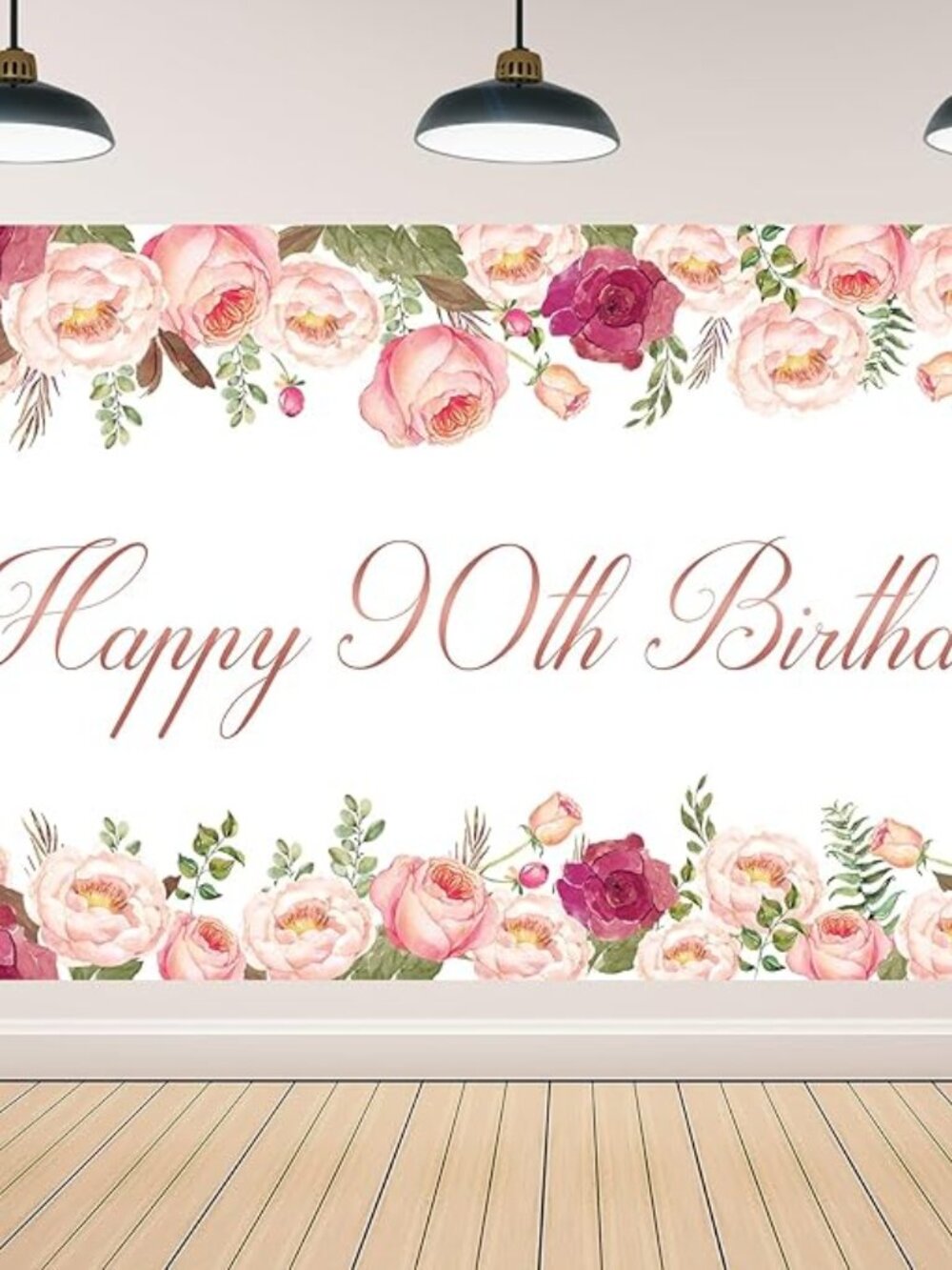 90th birthday party supplies - banner, table scatters, cake‎ picks